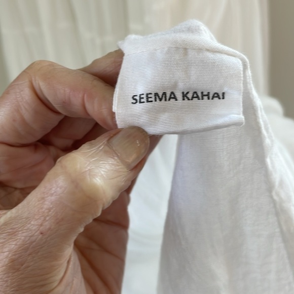 Seema Kahai Sara White Cotton Maxi Dress - Picture 8 of 9